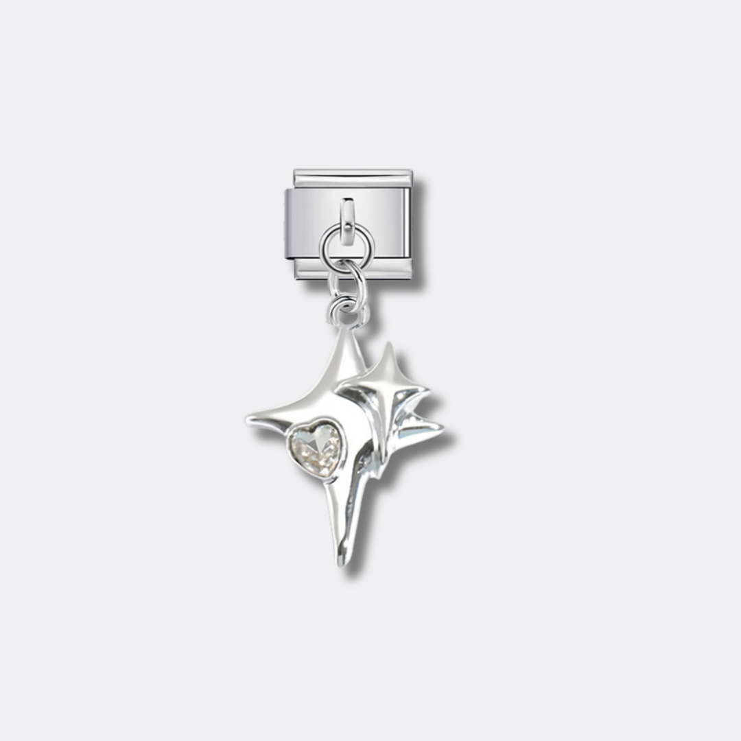 Florence Pendant Pearl Double Star Charm